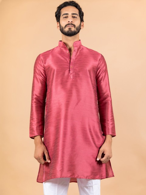 

Tistabene Men Maroon Silk Kurta