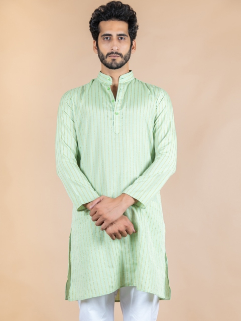 

Tistabene Men Green Cotton Kurta