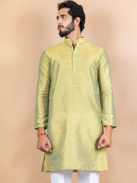 

Tistabene Men Green Silk Kurta