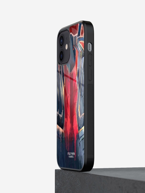 

macmerise Black & Red Printed Grunge Suit Spidey Glass iPhone 12 Mini Back Case
