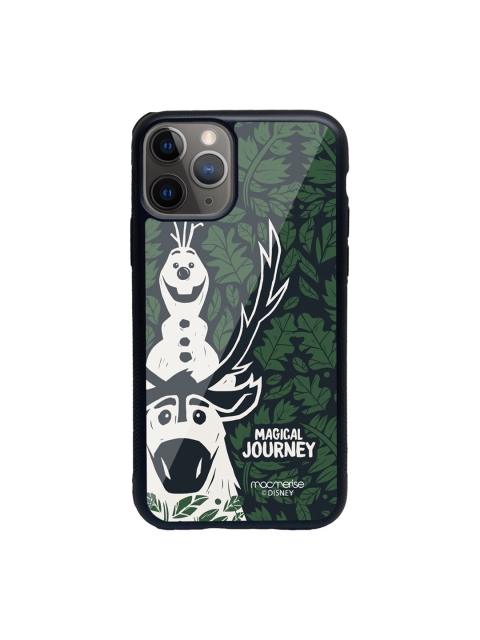 

macmerise Green Printed Magical Journey iPhone 11 Pro Glass Phone Back Case