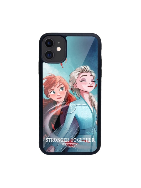 

macmerise Blue & Pink Printed Snow Queen iPhone 11 Glass Phone Back Case