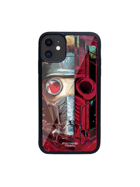 macmerise Red & Black Printed Grunge Suit StarLord Glass iPhone 11 Back Case