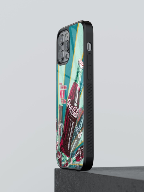 

macmerise Blue & Pink Printed New Feeling iPhone 12 Pro Glass Phone Back Case