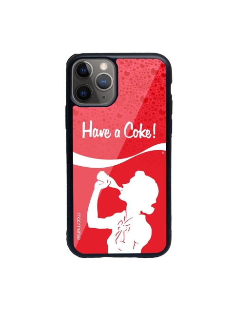 

macmerise Red & White Have a Coke Girl Printed iPhone 11 Pro Max Back Case
