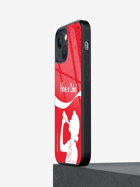 

Macmerise Black & Red Have a Coke Girl Printed iPhone 13 Back Case
