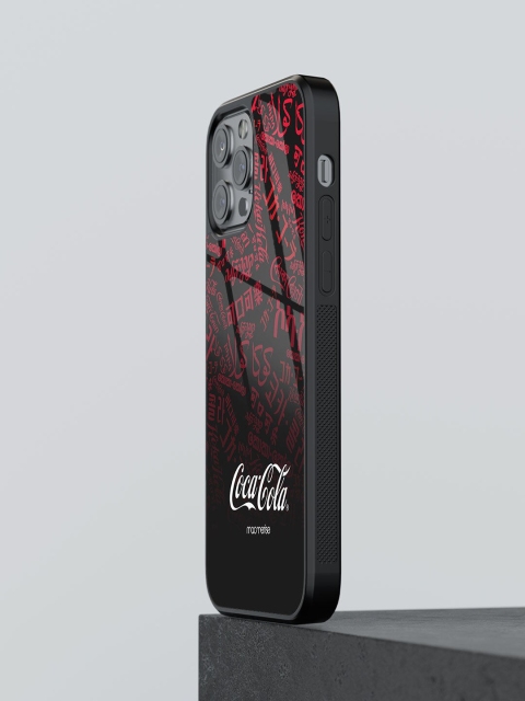

macmerise Black & Red Printed I Speak Coke Glass iPhone 13 Pro Back Case