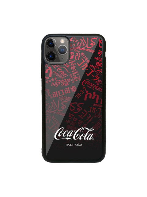 

macmerise Black & Red Printed I Speak Coke Black iPhone 11 Pro Max Glass Phone Back Case