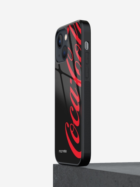 

macmerise Black & Red Printed Coke Black Red iPhone 13 Mini Glass Phone Back Case