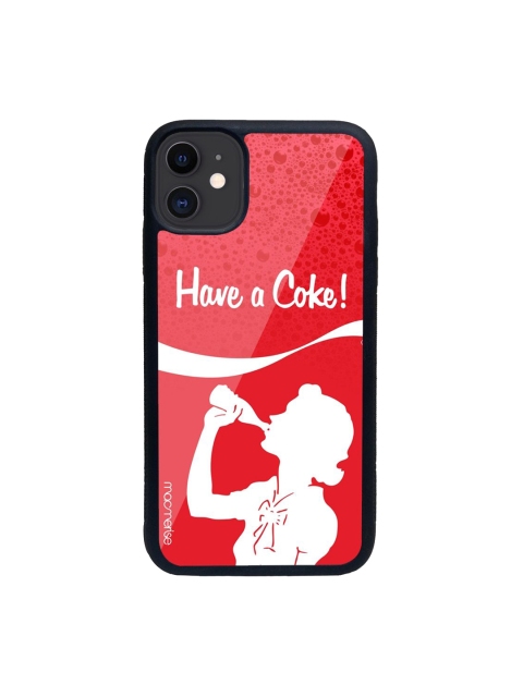 

macmerise Red & White Printed iPhone 11 Glass Phone Case