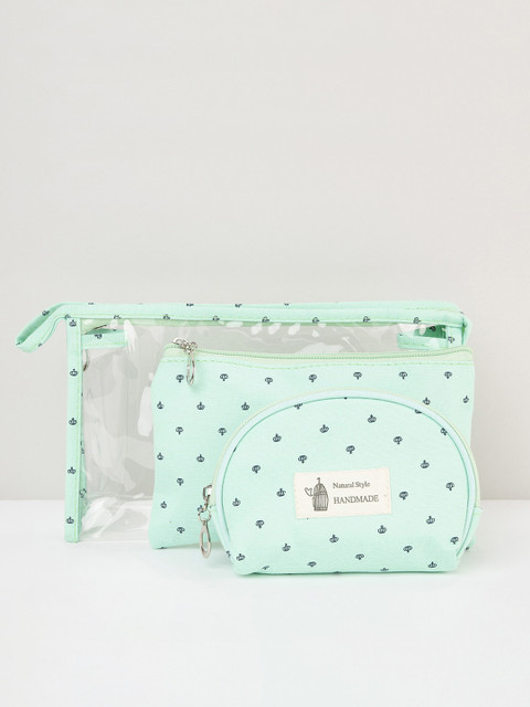 

max Green Embellished PU Structured Sling Bag