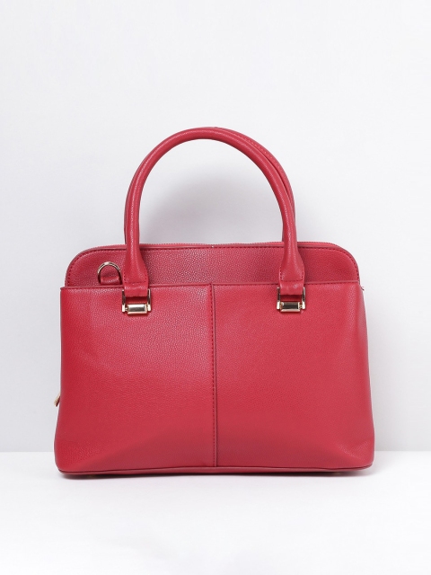 

max Red PU Oversized Structured Handheld Bag