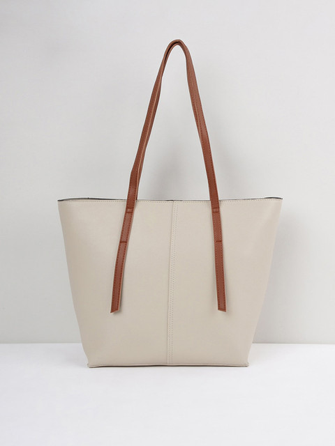 

max Off White PU Oversized Shopper Shoulder Bag with Quilted