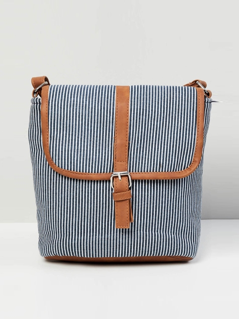 

max Off White Striped Bowling Sling Bag with Tasselled