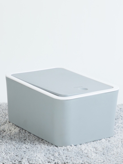 

Home Centre Grey Solid Polypropylene Push Bin