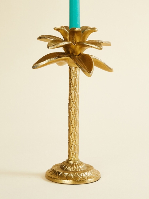

Home Centre Gold-Toned Palm Tree Candle Holder
