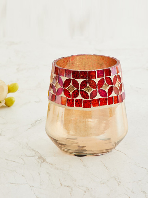 

Home Centre Red Ajmer Textured Votive Holder