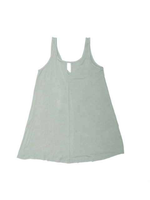 

FOREVER 21 Women Green Solid A-Line Dress