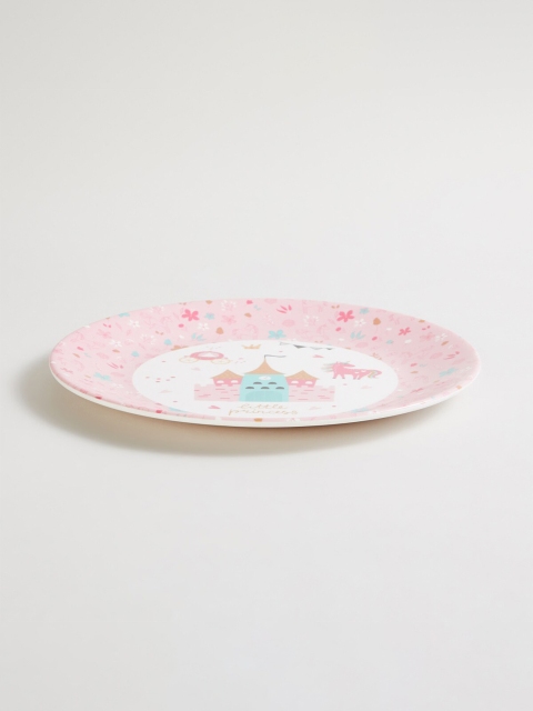 

Home Centre White & Pink 1 Pieces Printed Melamine Glossy Plates