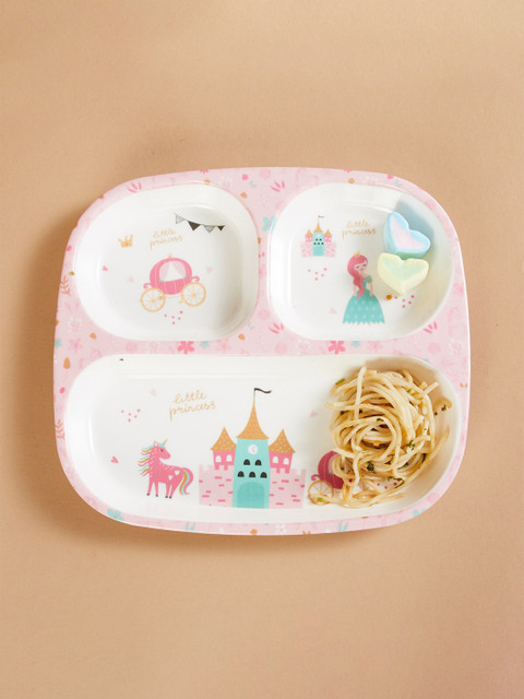 

Home Centre Pink & White 1 Pieces Printed Melamine Matte Dinner Set