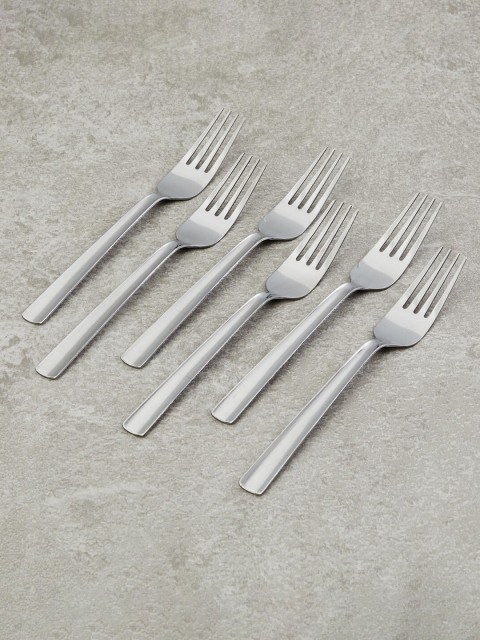 

Home Centre Silver-Colored Set Of 6 Stainless Steel Forks