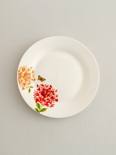 

Home Centre White & Red 1 Pieces Printed Porcelain Glossy Plates
