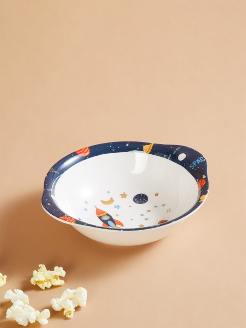 

Home Centre White & Blue 1 Pieces Printed Melamine Glossy Bowls