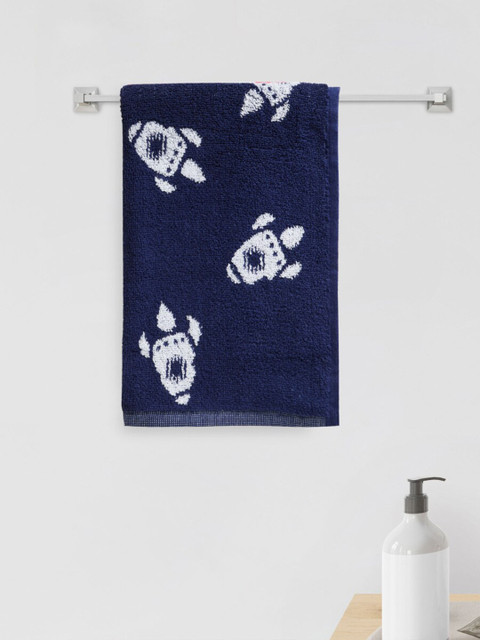 

Home Centre Blue & White Textured 450 GSM Cotton Hand Towel