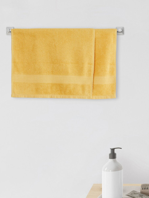 

Home Centre Yellow Set of 2 Solid Cotton Hand Towel
