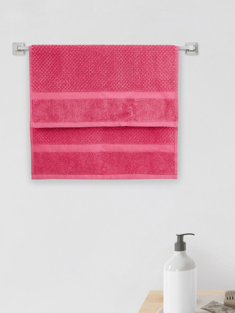 

Home Centre Pink Textured 550 GSM Cotton Hand Towel