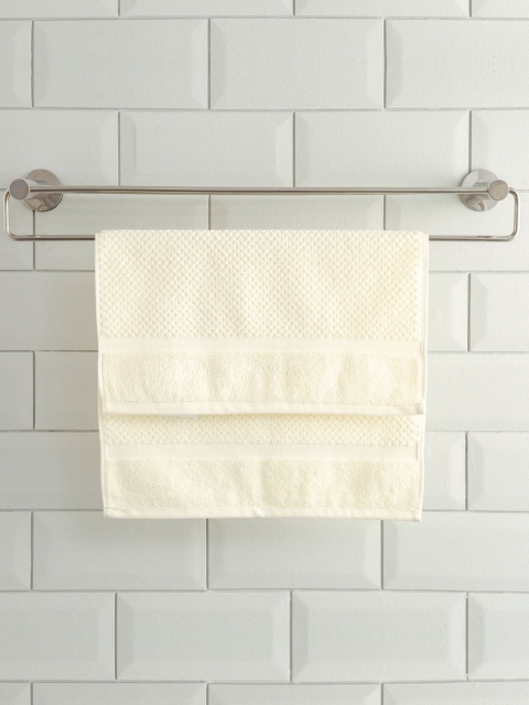 

Home Centre Cream-Colored Textured 550 GSM Cotton Hand Towel
