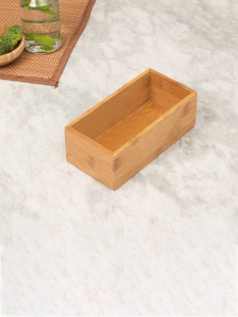 

Home Centre Brown Solid Bamboo Non-Microwavable Drawer Organizer