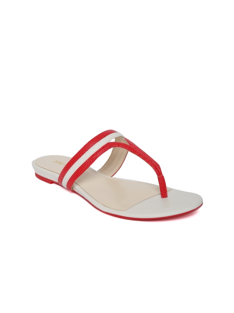 

Nine West Women Red Colourblocked T-Strap Flats