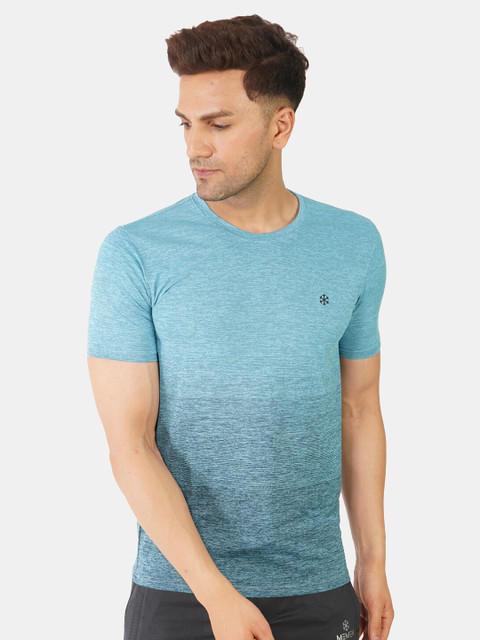 

MEMEN Men Teal Solid T-shirt