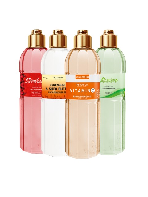 

THE LOVE CO. Pack Of 4 Bath & Shower Gel 250ml, Multi