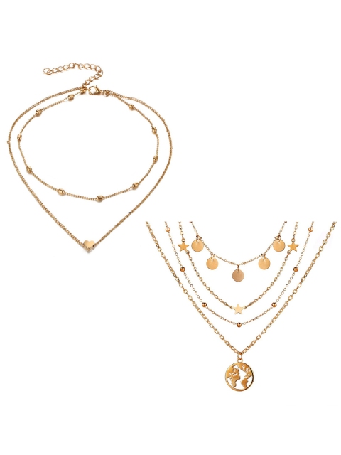 

Jewels Galaxy Women Gold-Toned Gold-Plated Layered Necklace