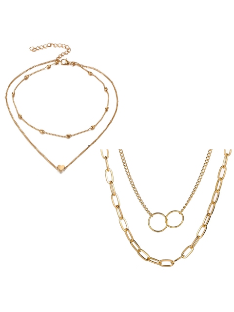 

Jewels Galaxy Set of 2 Gold-Plated Layered Necklace