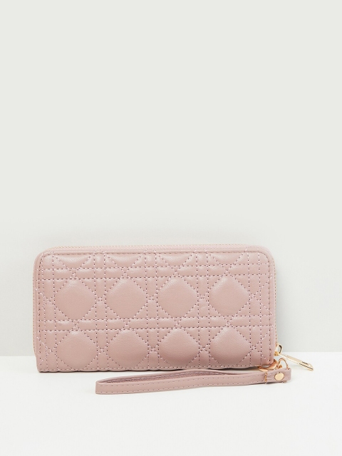 

max Women Textured Zip Around Wallet, Purple