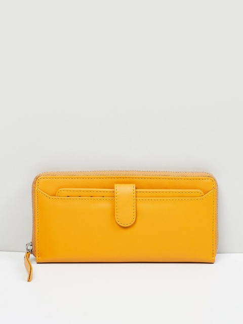 

max Women Solid Wallet with Card Holder, Mustard