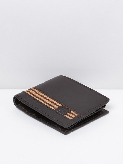 

max Men Striped Bi-Fold Wallet, Brown