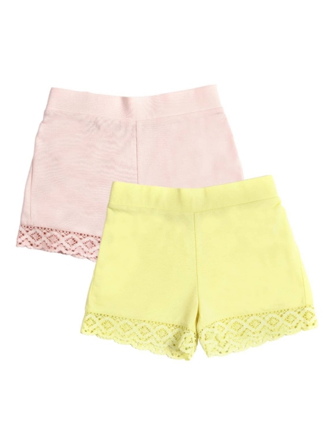 

SPUNKIES Girls Yellow Antimicrobial Technology Shorts