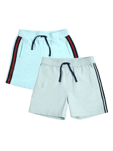 

SPUNKIES Boys Pack Of 2 Antimicrobial Technology Organic Cotton Shorts, Blue