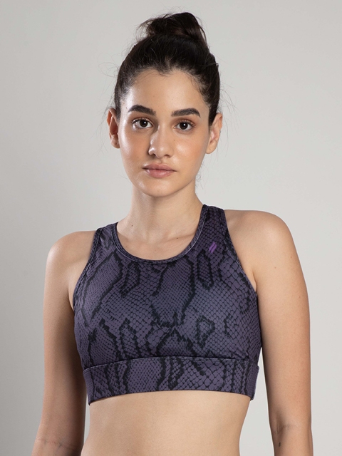 

SKNZ Women Black Printed Non Padded Anti Bacterial Bra