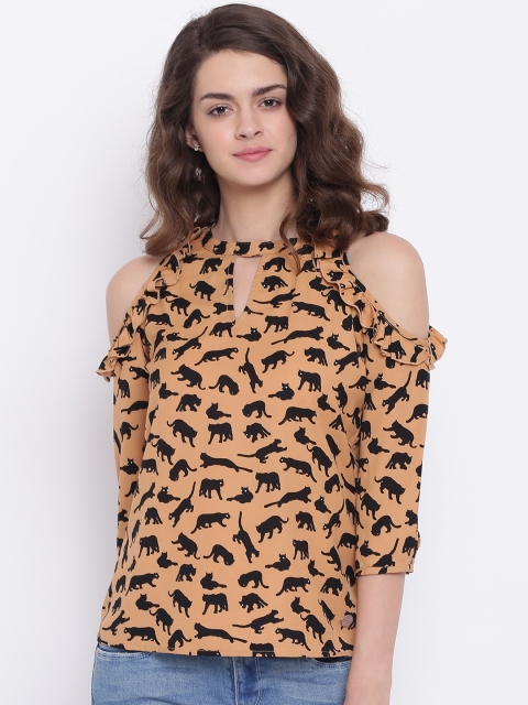 

ONLY Women Brown Printed Top