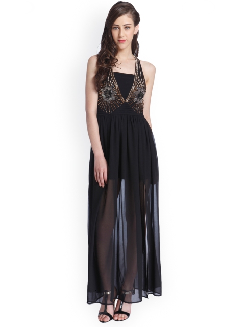 

ONLY Women Black Solid Fit and Flare Dress