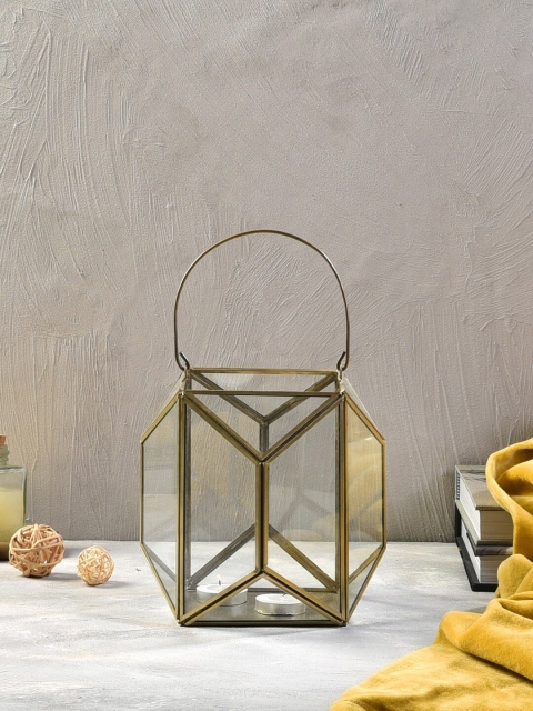 

The 7 DeKor Gold-Toned Solid Antique Lantern Shaped Candle Holder