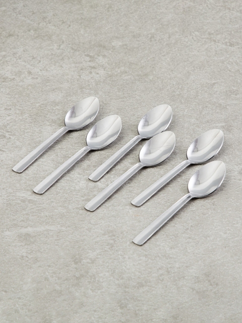 

Home Centre Silver Solid Set of 6 Stainless Steel Tea Spoons
