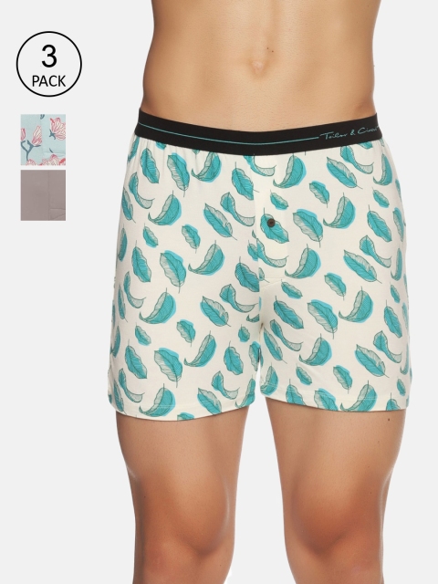 

Tailor & Circus Men Pack Of 3 Printed Boxers, Green