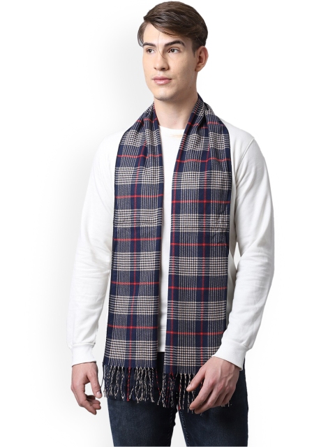 

ELLIS Men Blue Checked Acrylic Mufflers