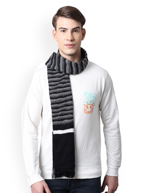 

ELLIS Men Black & White Woven Mufflers